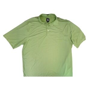 Footjoy FJ Golf Polo Shirt Mens‎ Light Green Short Sleeve Performance Size 2XL